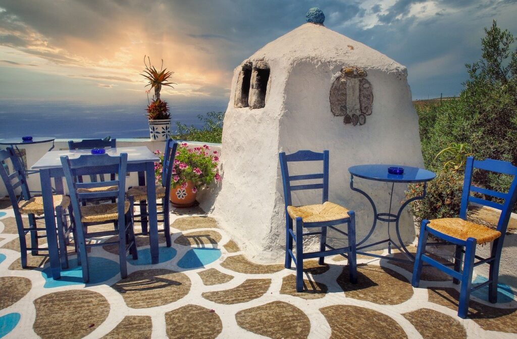 Mediterranes enspannen. Taverne auf Kreta